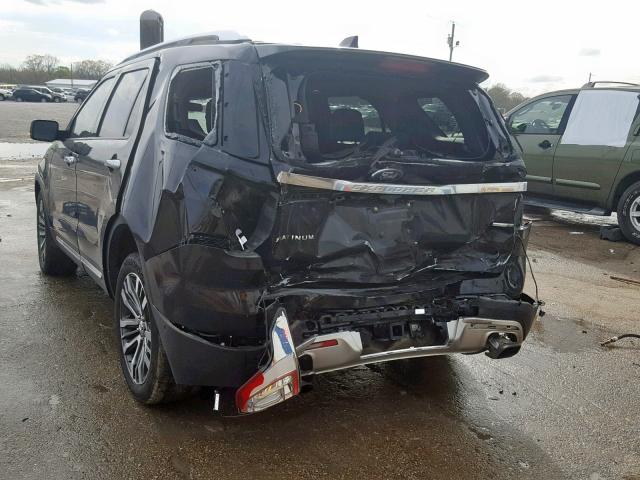 1FM5K8HT3HGC64695 - 2017 FORD EXPLORER P BLACK photo 3