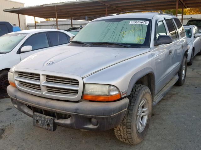 1D4HS38N23F618200 - 2003 DODGE DURANGO SP SILVER photo 2