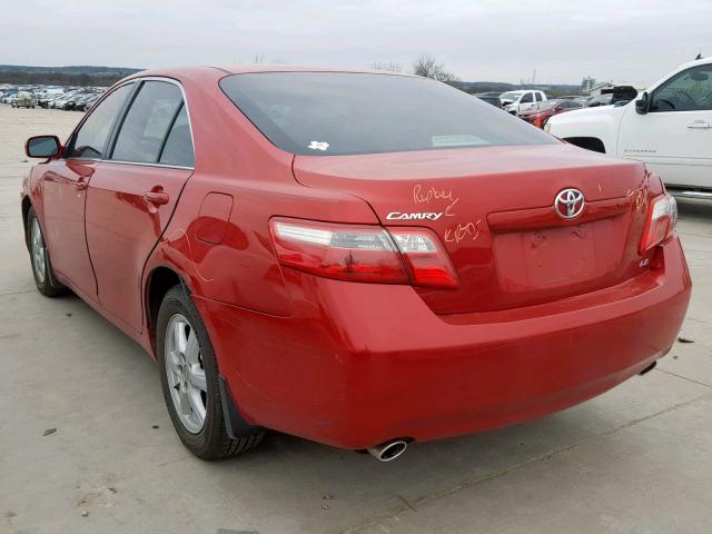 4T1BK46K17U017858 - 2007 TOYOTA CAMRY NEW RED photo 3