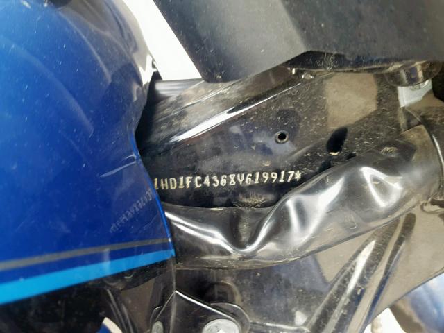 1HD1FC4368Y619917 - 2008 HARLEY-DAVIDSON FLHTCUI BLUE photo 10