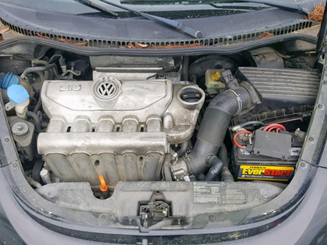 3VWPW31C08M518509 - 2008 VOLKSWAGEN NEW BEETLE BLACK photo 7