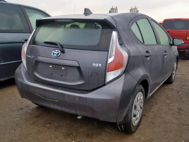 JTDKDTB34G1139896 - 2016 TOYOTA PRIUS C GRAY photo 4