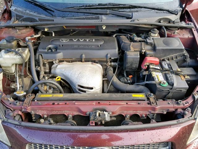 JTKDE177260104051 - 2006 TOYOTA SCION TC BURGUNDY photo 7