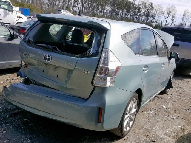 JTDZN3EU6D3279402 - 2013 TOYOTA PRIUS V BLUE photo 4