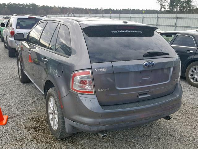 2FMDK3JC6ABA33702 - 2010 FORD EDGE SEL GRAY photo 3