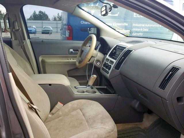 2FMDK3JC6ABA33702 - 2010 FORD EDGE SEL GRAY photo 5