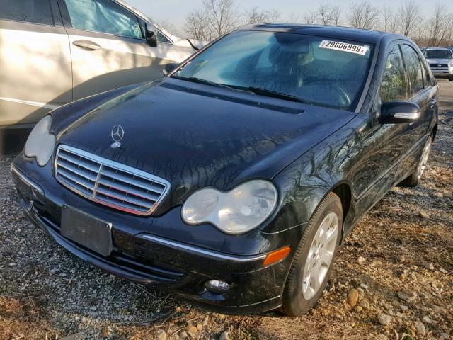 WDBRF87H16F822990 - 2006 MERCEDES-BENZ C 350 4MAT BLACK photo 2