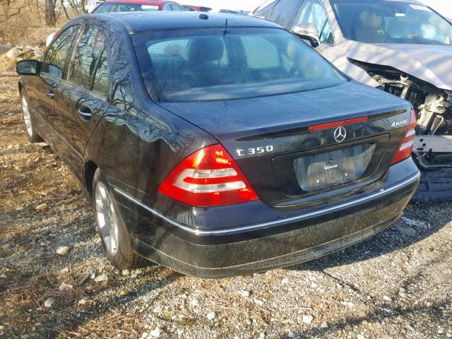 WDBRF87H16F822990 - 2006 MERCEDES-BENZ C 350 4MAT BLACK photo 3