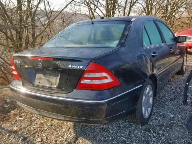 WDBRF87H16F822990 - 2006 MERCEDES-BENZ C 350 4MAT BLACK photo 4