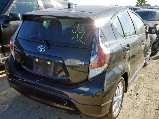 JTDKDTB3XH1592065 - 2017 TOYOTA PRIUS C BLACK photo 4