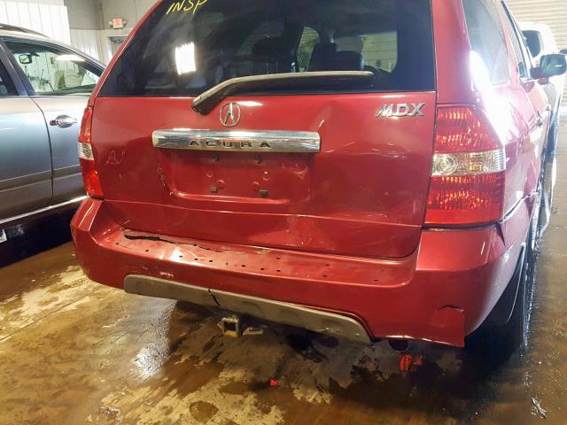 2HNYD18893H517542 - 2003 ACURA MDX TOURIN RED photo 9