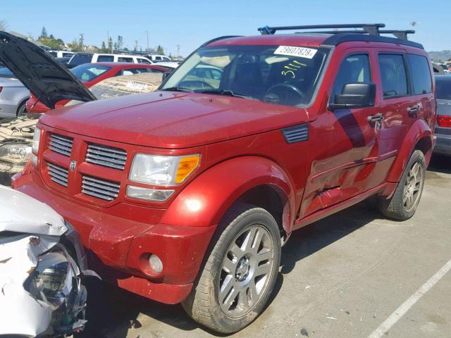 1D8GU58627W732082 - 2007 DODGE NITRO R/T RED photo 2