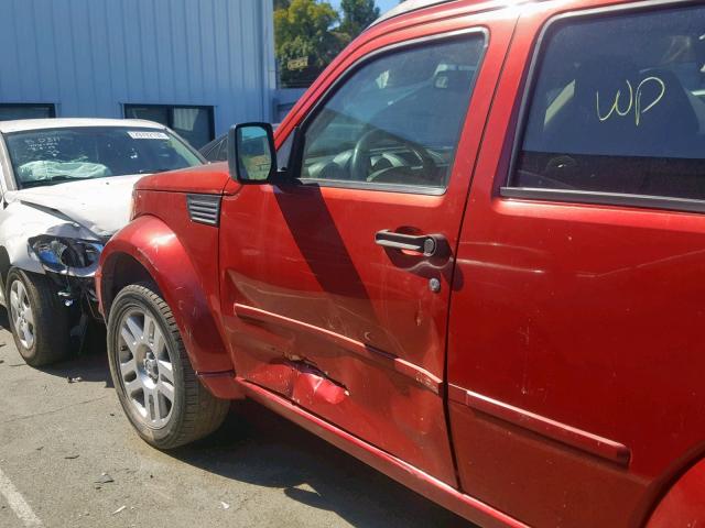 1D8GU58627W732082 - 2007 DODGE NITRO R/T RED photo 9