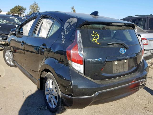 JTDKDTB36H1592208 - 2017 TOYOTA PRIUS C BLACK photo 3