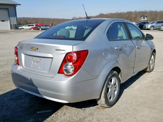 1G1JA5SH3C4169744 - 2012 CHEVROLET SONIC LS 银色 照片 4