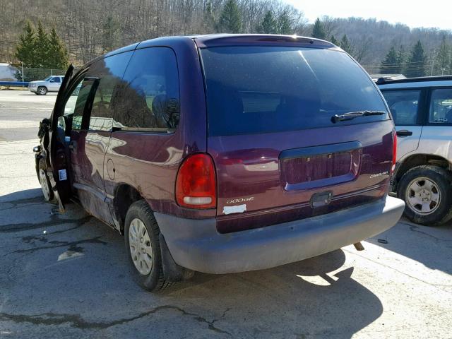 2B4FP25B6YR730439 - 2000 DODGE CARAVAN PURPLE photo 3