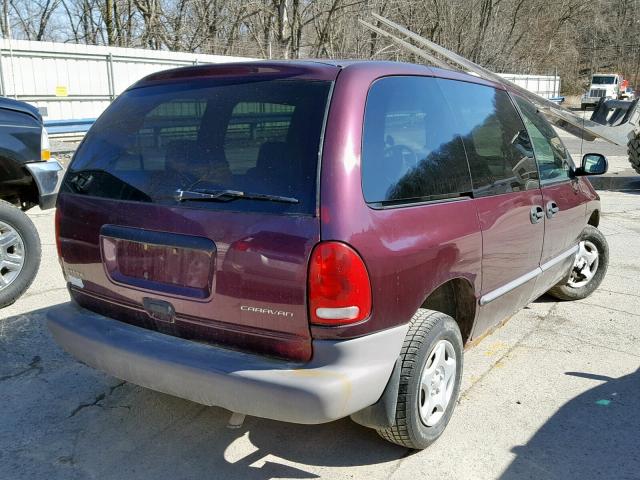 2B4FP25B6YR730439 - 2000 DODGE CARAVAN PURPLE photo 4