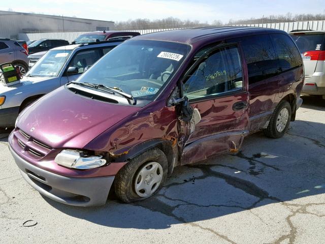 2B4FP25B6YR730439 - 2000 DODGE CARAVAN PURPLE photo 9