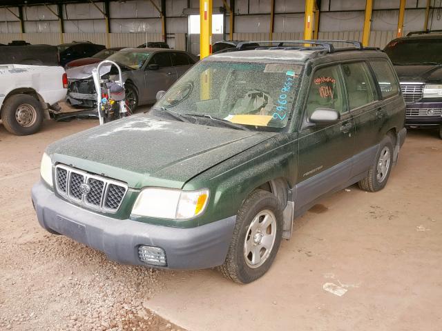 JF1SF63592H735247 - 2002 SUBARU FORESTER L GREEN photo 2