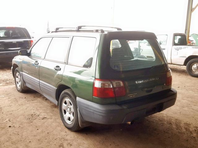 JF1SF63592H735247 - 2002 SUBARU FORESTER L GREEN photo 3