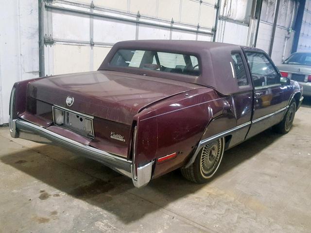 1G6CB1336L4265850 - 1990 CADILLAC FLEETWOOD MAROON photo 4