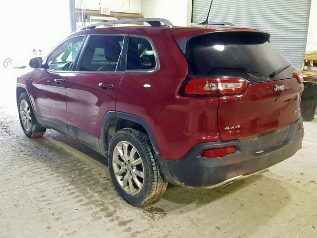 1C4PJMDB2HW519686 - 2017 JEEP CHEROKEE L RED photo 3