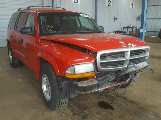 1D4HR48Z33F582411 - 2003 DODGE DURANGO SL RED photo 1