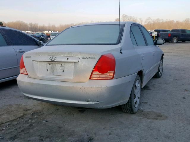 KMHDN46D64U792217 - 2004 HYUNDAI ELANTRA GRAY photo 4