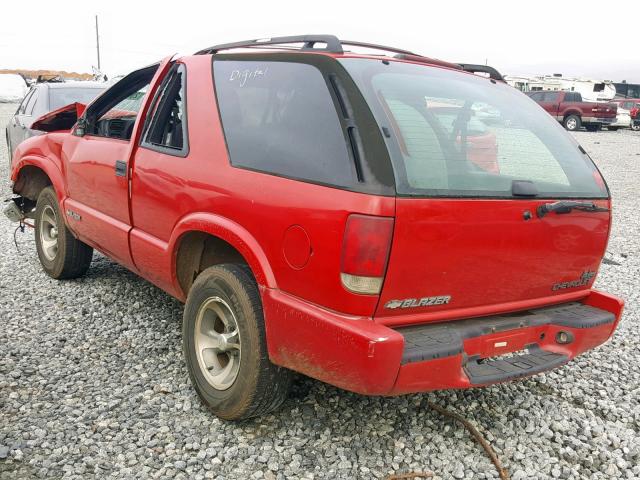 1GNCS18W0XK218550 - 1999 CHEVROLET BLAZER RED photo 3