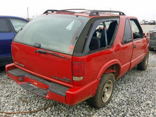 1GNCS18W0XK218550 - 1999 CHEVROLET BLAZER RED photo 4