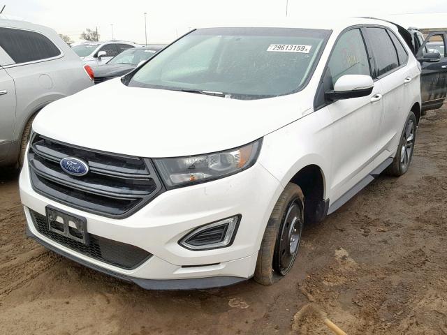 2FMPK4APXGBB13809 - 2016 FORD EDGE SPORT WHITE photo 2