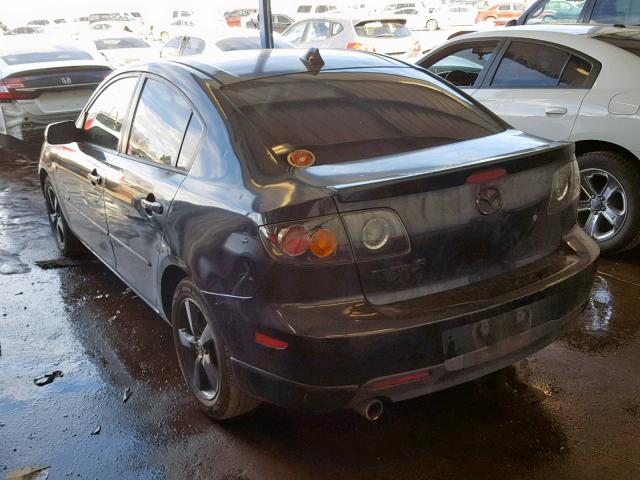 JM1BK323X41216658 - 2004 MAZDA 3 S BLACK photo 3