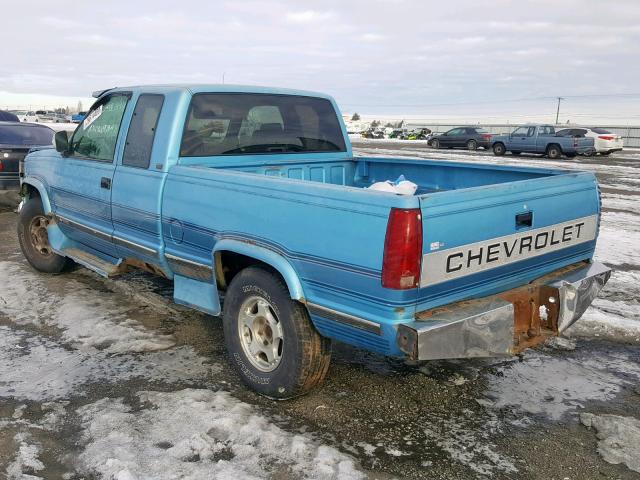 2GBEK19K7P1152841 - 1993 CHEVROLET GMT-400 K1 TURQUOISE photo 3