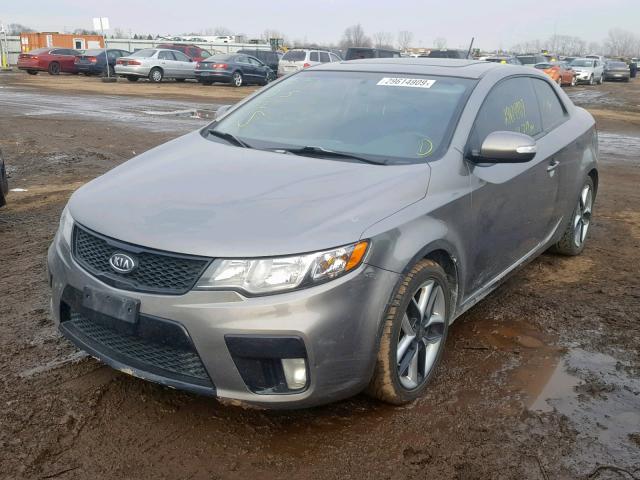 KNAFW6A34A5159190 - 2010 KIA FORTE SX GRAY photo 2