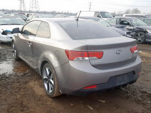 KNAFW6A34A5159190 - 2010 KIA FORTE SX GRAY photo 3