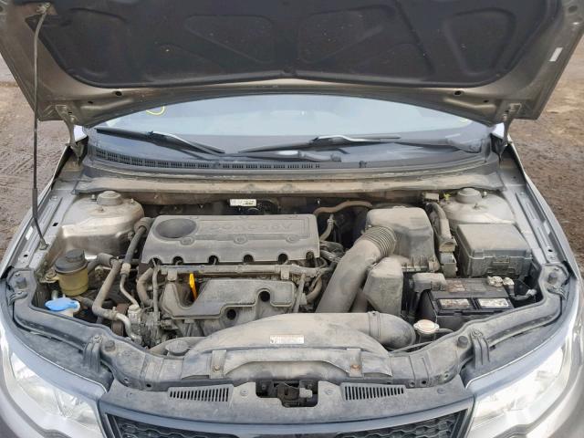 KNAFW6A34A5159190 - 2010 KIA FORTE SX GRAY photo 7