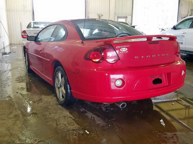 4B3AG52H14E084726 - 2004 DODGE STRATUS R/ RED photo 3