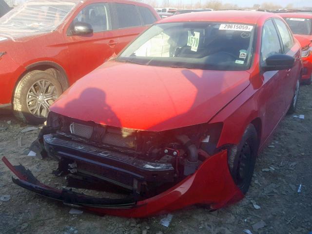 3VW2K7AJ4FM333758 - 2015 VOLKSWAGEN JETTA BASE RED photo 2