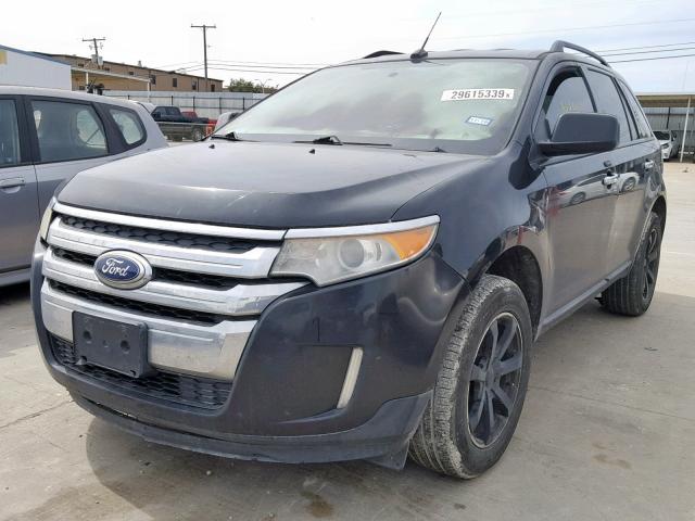 2FMDK3JC9BBA64265 - 2011 FORD EDGE SEL BLACK photo 2