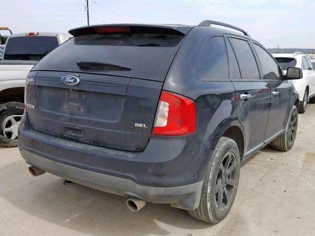 2FMDK3JC9BBA64265 - 2011 FORD EDGE SEL BLACK photo 4