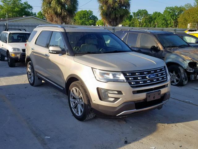 1FM5K8F81HGA72481 - 2017 FORD EXPLORER L GOLD photo 1