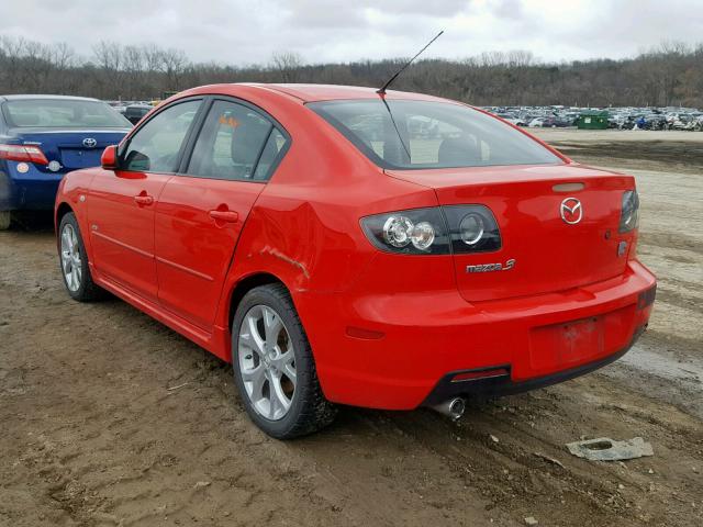 JM1BK323271622440 - 2007 MAZDA 3 S RED photo 3