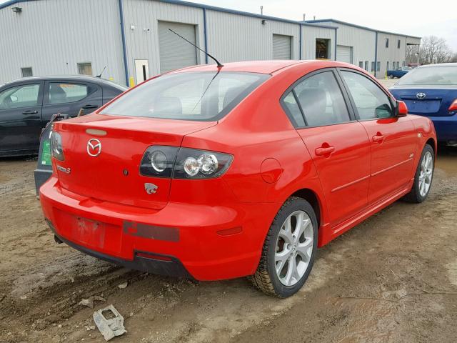 JM1BK323271622440 - 2007 MAZDA 3 S RED photo 4