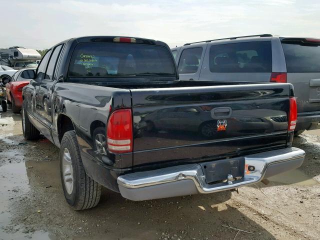 1B7GL2AN31S101132 - 2001 DODGE DAKOTA QUA BLACK photo 3