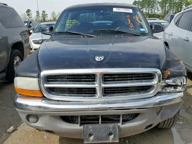 1B7GL2AN31S101132 - 2001 DODGE DAKOTA QUA BLACK photo 9