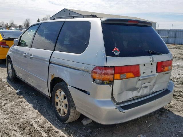 2HKRL18663H003554 - 2003 HONDA ODYSSEY EX SILVER photo 3