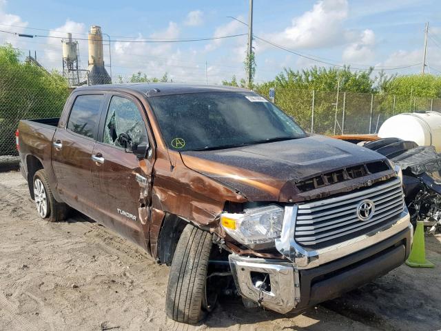 5TFHW5F19HX653444 - 2017 TOYOTA TUNDRA CRE BROWN photo 1