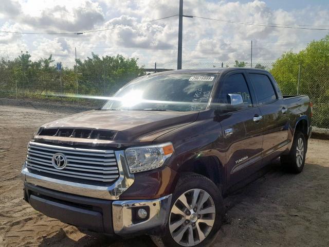 5TFHW5F19HX653444 - 2017 TOYOTA TUNDRA CRE BROWN photo 2