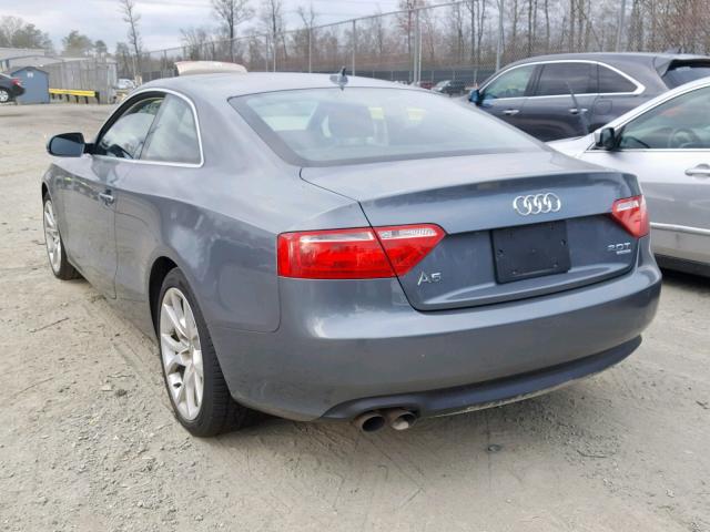 WAUCFAFR2CA000830 - 2012 AUDI A5 PREMIUM GRAY photo 3