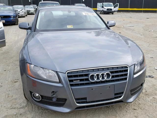 WAUCFAFR2CA000830 - 2012 AUDI A5 PREMIUM GRAY photo 9